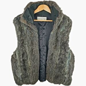 Vintage Andrew Marc Gray Fur Vest. MED.